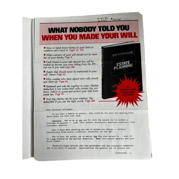 Encyclopedia of Estate Planning Robert Holzman 1989 - Picture 12 of 16